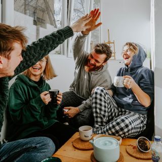 having fun with friends